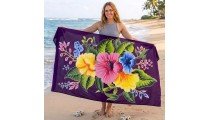 New Deisgn Rayon Sarong Hand Painted Flower Design Handmade In Bali